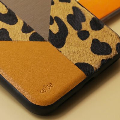 Apple iPhone 12 Pro Max Kılıf Kajsa Glamorous Serisi Leopard Combo Kapak