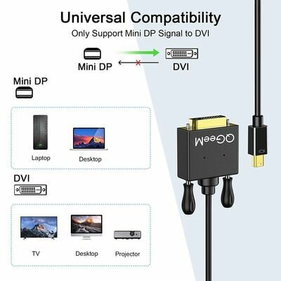 Qgeem QG-HD30 DVI To Mini Display Port Kablo