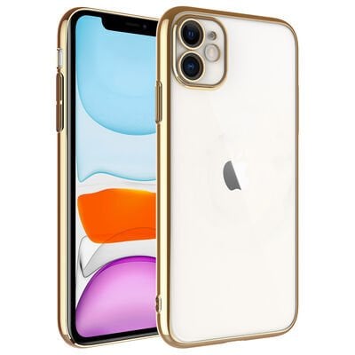 Apple iPhone 11 Kılıf Sert PC Renkli Çerçeveli Patinda Riksos Kapak