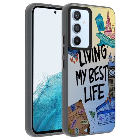 Galaxy A14 Kılıf Desenli Patinda Dragon Sert Kapak