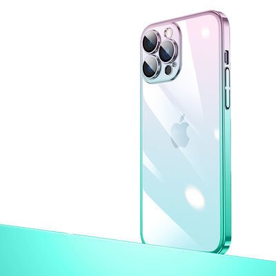 Apple iPhone 14 Pro Kılıf Parlak Renk Geçişli Kamera Korumalı Patinda Senkron Kapak