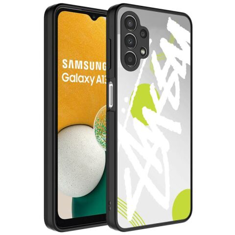 Galaxy A32 4G Kılıf Aynalı Desenli Kamera Korumalı Parlak Patinda Mirror Kapak