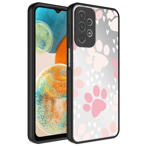 Galaxy A53 5G Kılıf Aynalı Desenli Kamera Korumalı Parlak Patinda Mirror Kapak