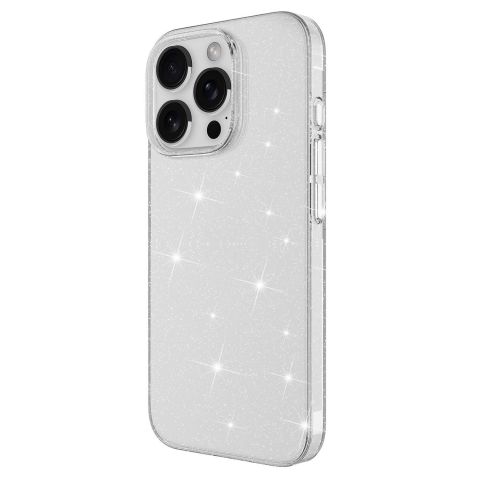 Apple iPhone 16 Pro Kılıf Parlayan Simli Şeffaf Redos Kapak