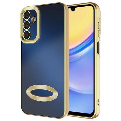 Galaxy A25 Kılıf Kamera Korumalı Logo Gösteren Patinda Omega Kapak