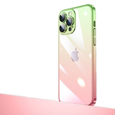 Apple iPhone 12 Pro Kılıf Parlak Renk Geçişli Kamera Korumalı Patinda Senkron Kapak