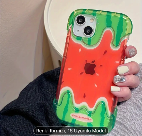 iPhone 13 Popsocket Karpuz Desenli Silikon