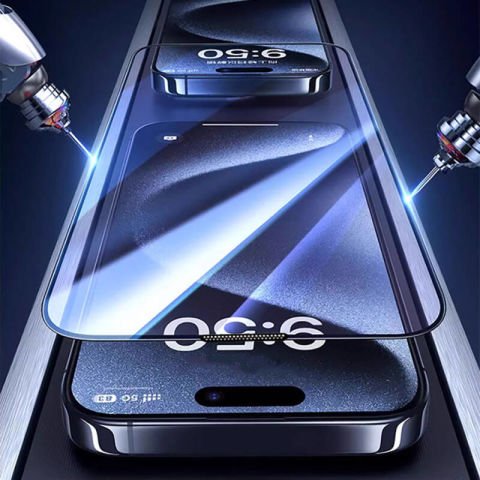 Apple iPhone 14 Plus Wiwu GT-008 Polimer Oleofobik Kaplama Şeffaf Pürüzsüz Temperli Cam Ekran Koruyucu