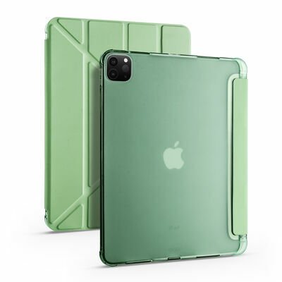 Apple iPad Pro 12.9 2020 (4.Nesil) Kılıf Patinda Tri Folding Kalem Bölmeli Standlı Kılıf