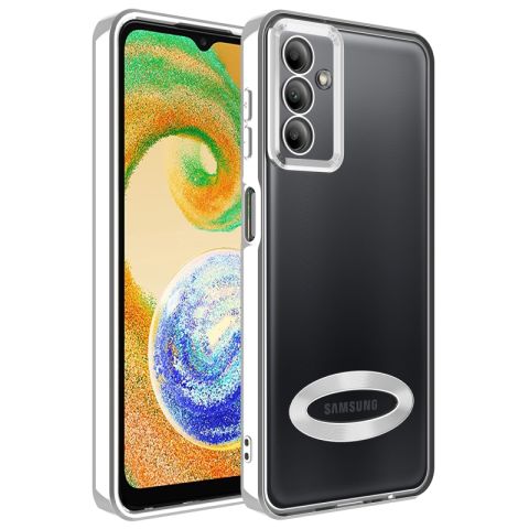 Galaxy A04S Kılıf Kamera Korumalı Logo Gösteren Patinda Omega Kapak
