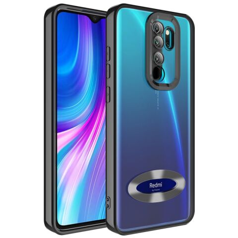 Xiaomi Redmi Note 8 Pro Kılıf Kamera Korumalı Logo Gösteren Patinda Omega Kapak