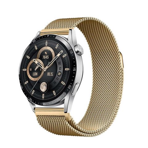 Huawei Watch GT3 46mm Patinda Band-12 22mm Metal Hasır Kordon