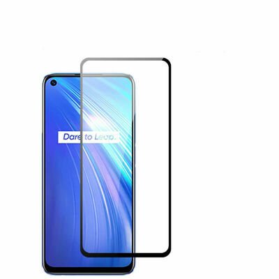 Realme 6 Patinda Kenarları Kırılmaya Dayanıklı Cam Ekran Koruyucu