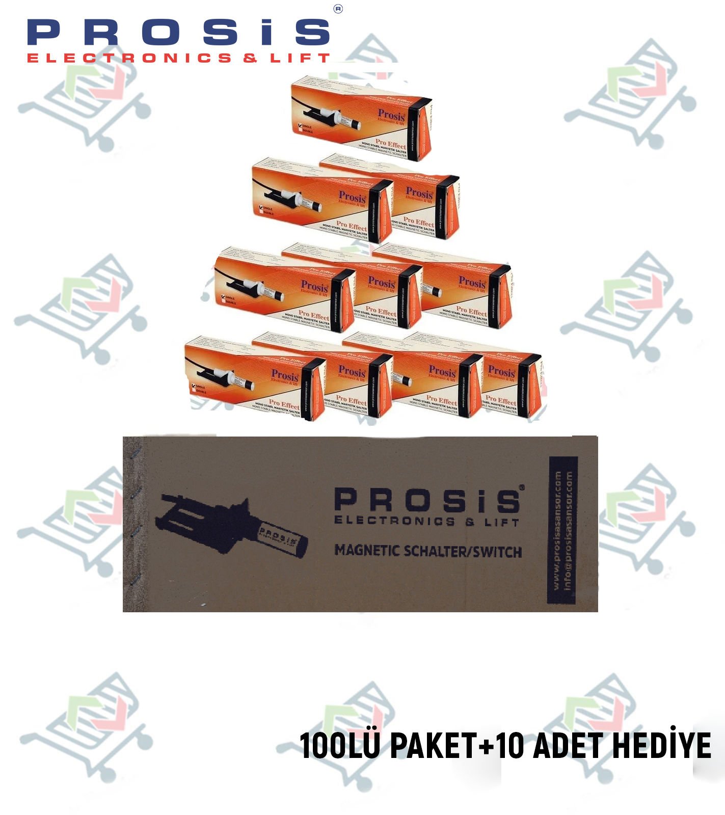 Pro Effect Monostabil Manyetik Şalter Double 100'lü paket (+10 Adet Hediye)