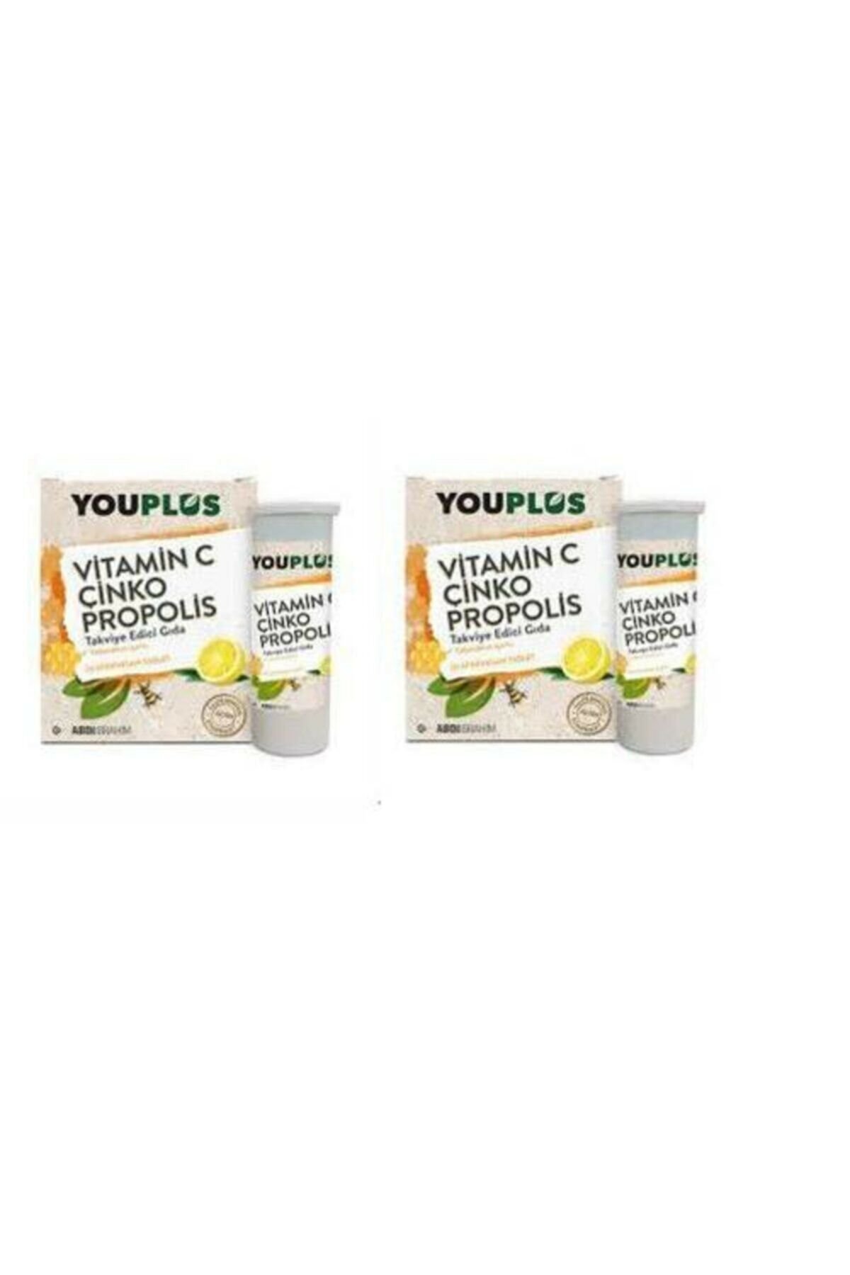 2 ADET Youplus Vitamin C Çinko Propolis 20 Efervesan Tablet