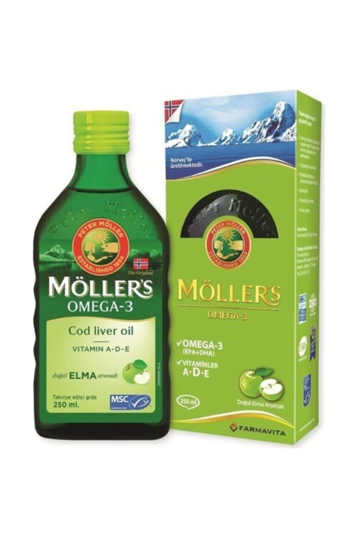 Möller's Omega 3 Elma Aromalı Balık Yağı 250 ml