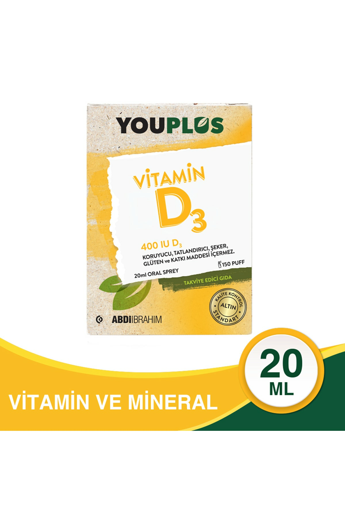 Youplus Vitamin D3 400 IU 20 ML Oral Damla