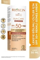 Bioxcin Sun Care Lekeye Eğilimli Ciltler Için Çok Yüksek Korumalı Renkli Güneş Kremi 50 Spf - Leke Tinted