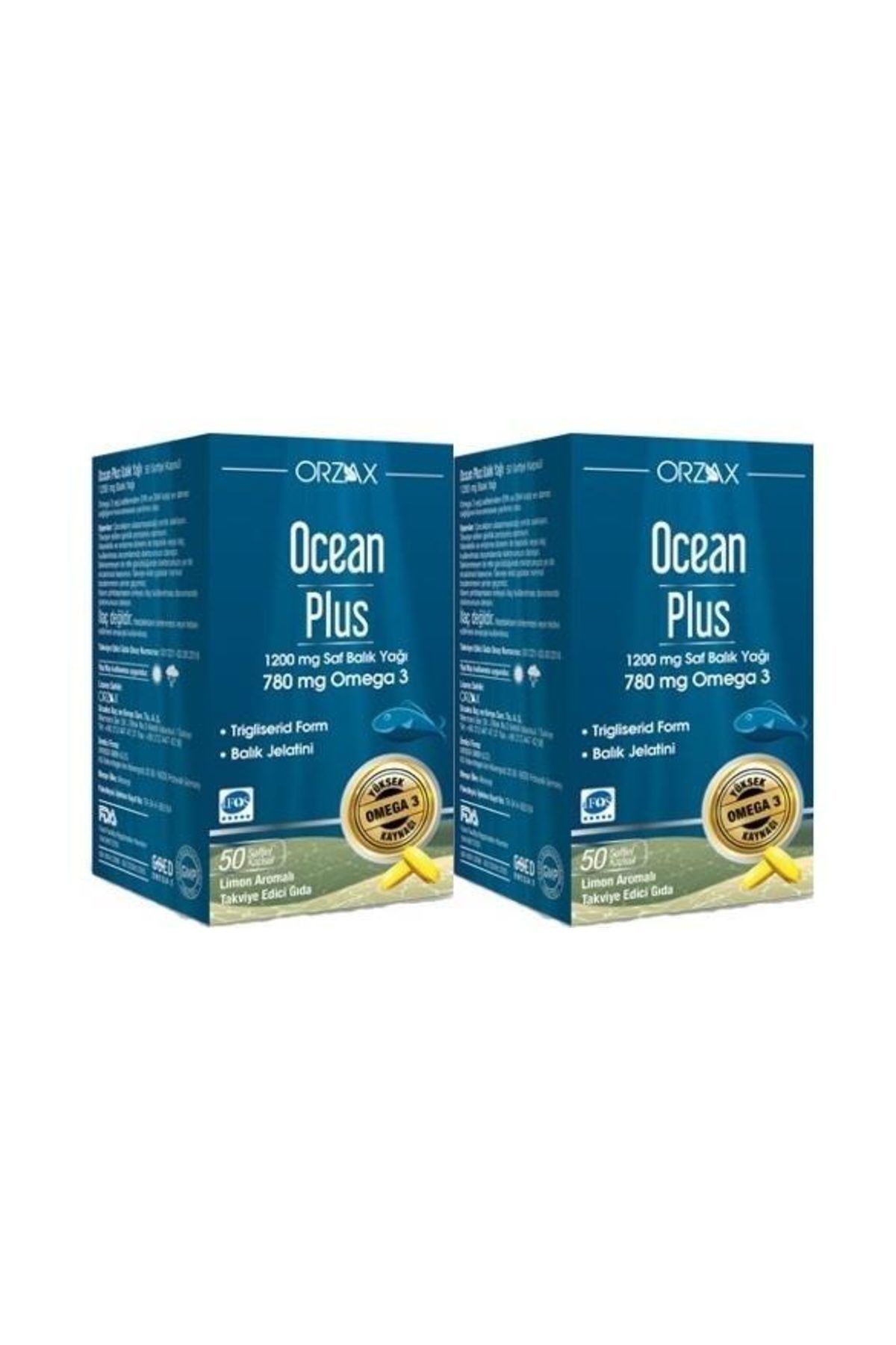 Ocean Plus Balık Yağı 1200 mg 50 Kapsül 2 Adet