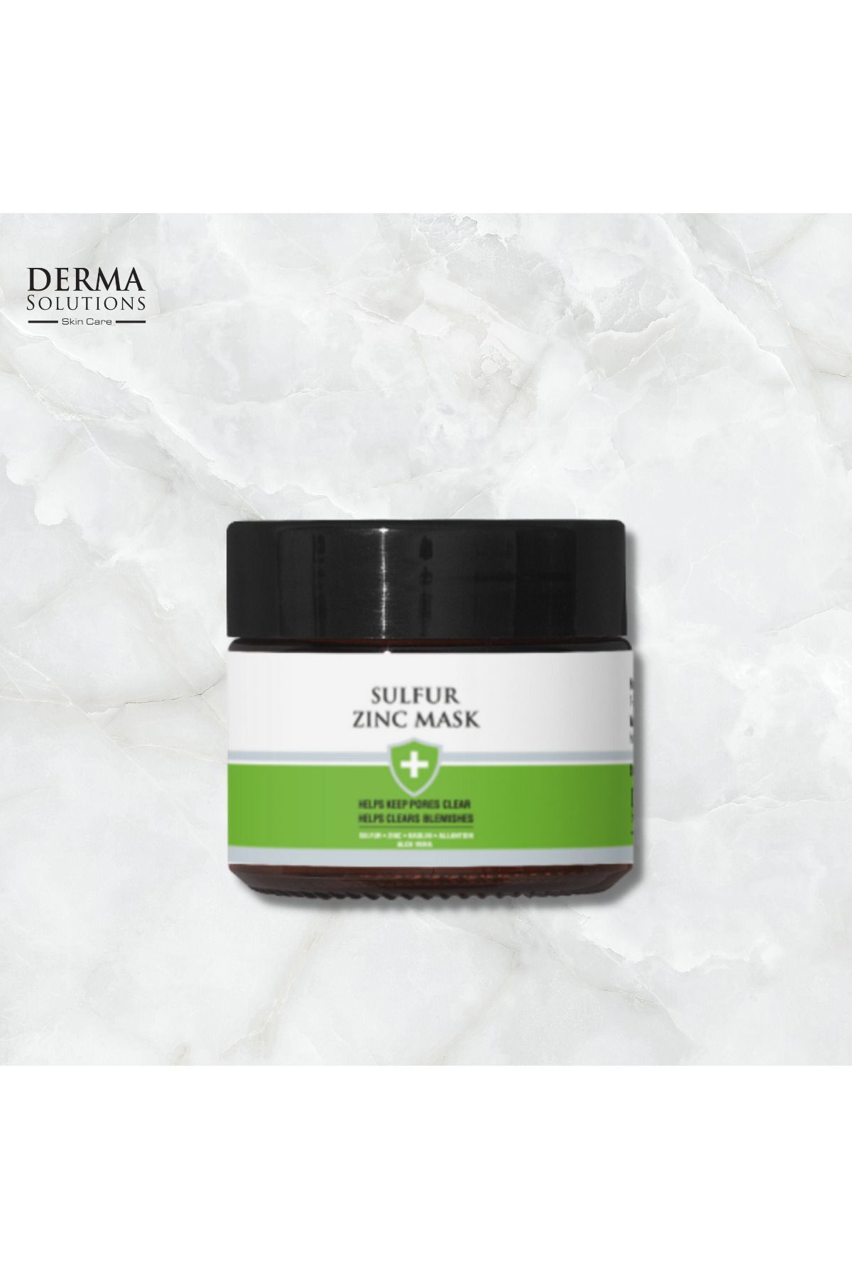 Derma Solutions Sulfur Zinc Mask - Akne Karşıtı, Akne Rozacea, Leke Tedavisine Destekleyici maske