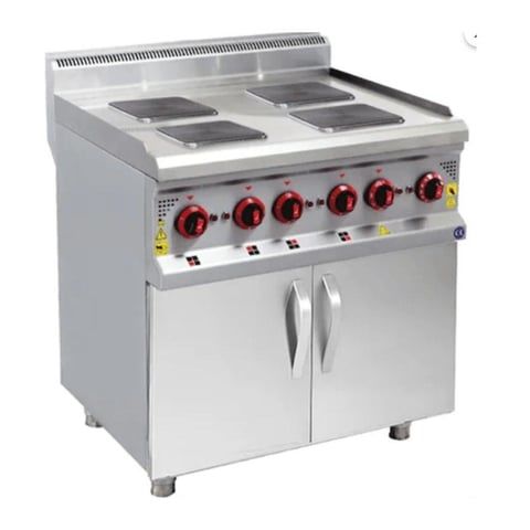 Karacasan 4 lü Elektrikli Ocak Alt Dolaplı 100x100x85 cm KRCS.DKZE.1010.CE