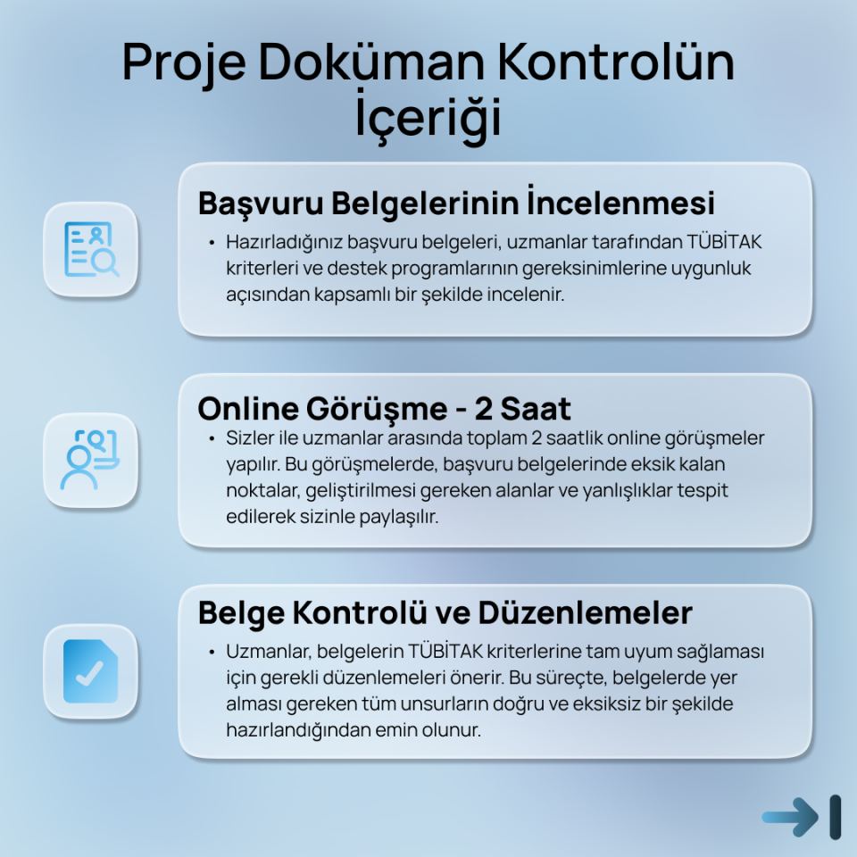 TÜBİTAK Proje Doküman Kontrolü