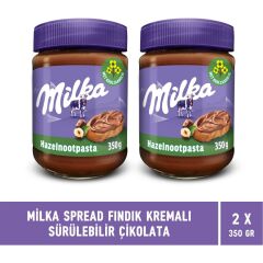 Milka Spread Hazelnut Sürülebilir Çikolata Kakaolu Fındık Ezmesi 350 Gr - 2 Adet