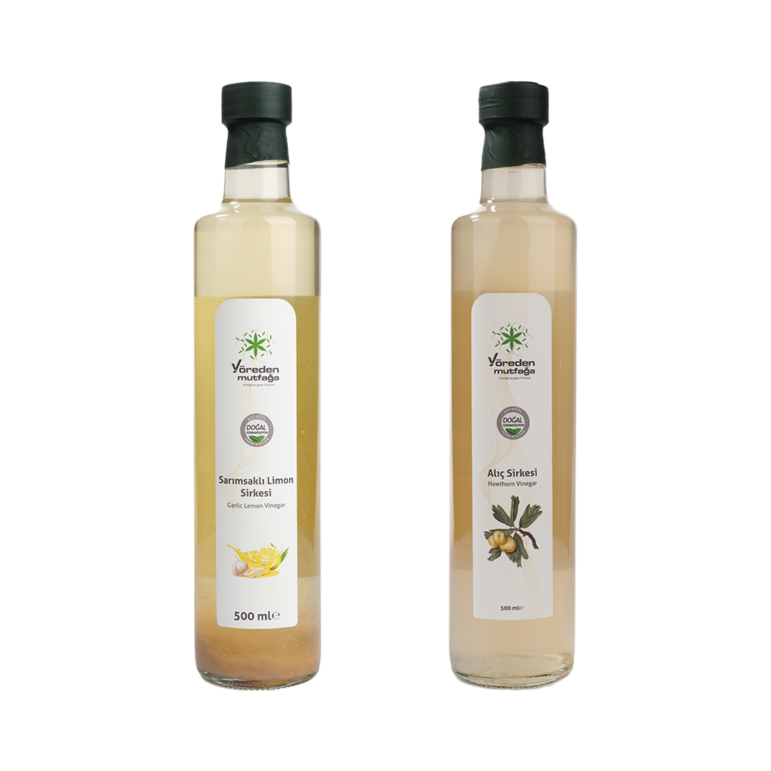 Sarımsaklı Limon + Alıç Sirkesi 500 mL 2'li Paket