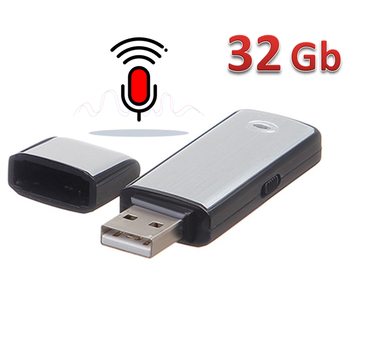 32 Gb USB Flash Bellek Ses Kayıt Cihazı Otg Dönüştürücü ile Telefondan Dinleme