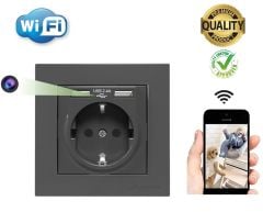 Duvar Priz Gizli Video Kamera Usb Şarjlı Güvenlik Kamerası Uzaktan İzleme Kayıt Dinleme Cihazı 32 Gb Hafızalı
