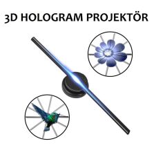 3D Fan Hologram Projektör Logo Led Ekran 224 LED 3 Boyutlu Holografik Reklam Wifi Foto Video Oynatma