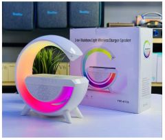 G Akıllı Işık Bluetooth Hoparlör Gökkuşağı 5w Kablosuz Şarj Cihazı Rgb Işıklı Masa Lambası