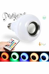 Bluetooth Music Bulb Akıllı Hoparlör Led Işıklı Uzaktan Kumandalı Müzikli Lamba 7 Renk Işıklı
