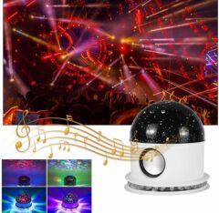 Yıldızlı Projektör Gökyüzü Bluetooth Hoparlör Gece Lambası Parti Eğlence Ses Bombası