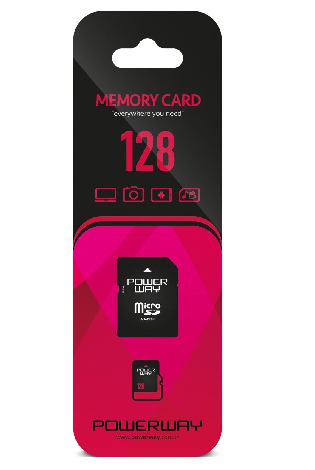 Powerway 128 GB Hafıza Kartı Adaptör Dahil
