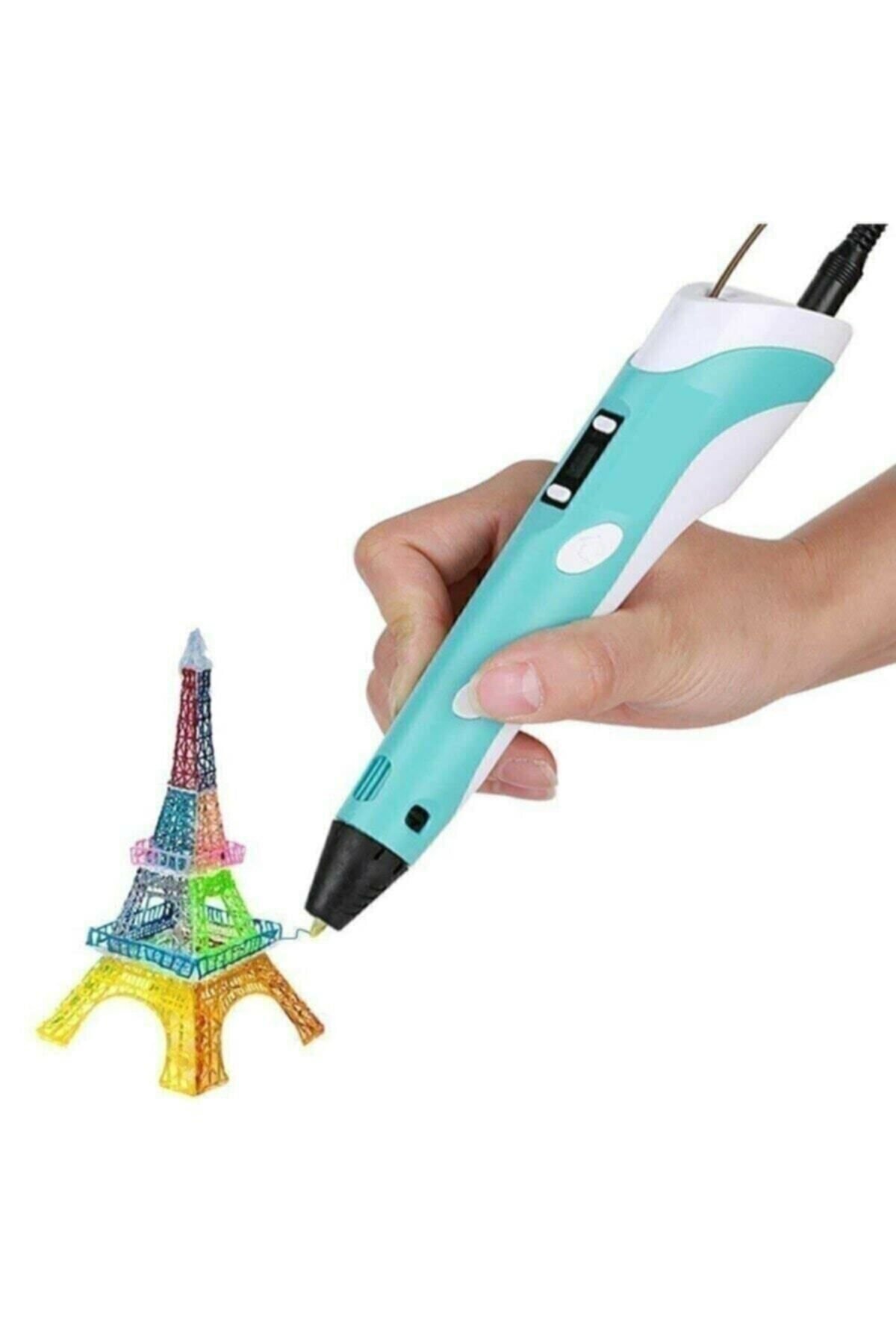 3d Pen Üç Boyutlu Yazıcı Kalem Printer 3 Renk Filament Çocuk Eğitici Gelişim Oyuncak