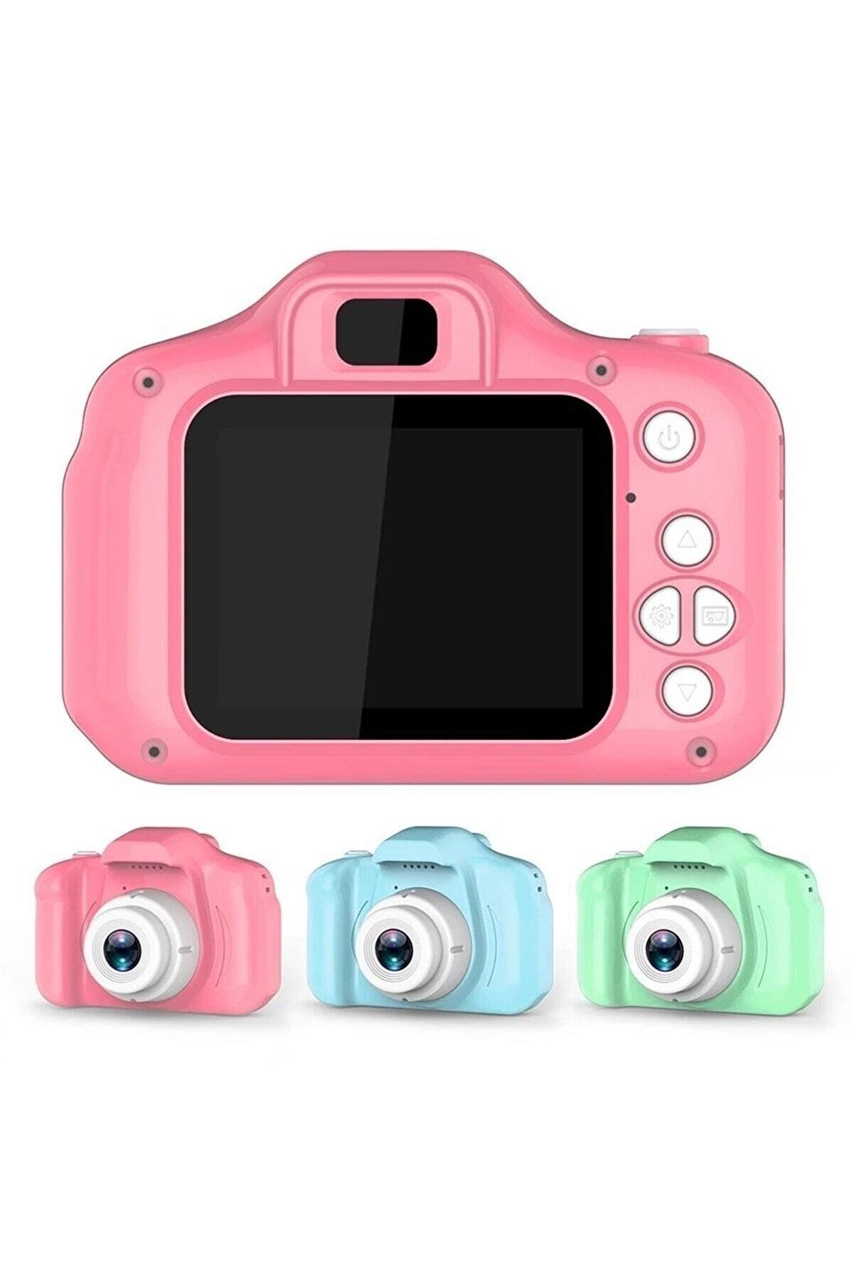 Dijital Fotoğraf Makinesi Çocuk Mini 1080p Hd Kamera Selfie Çocuk Gelişimi Oyuncak PEMBE