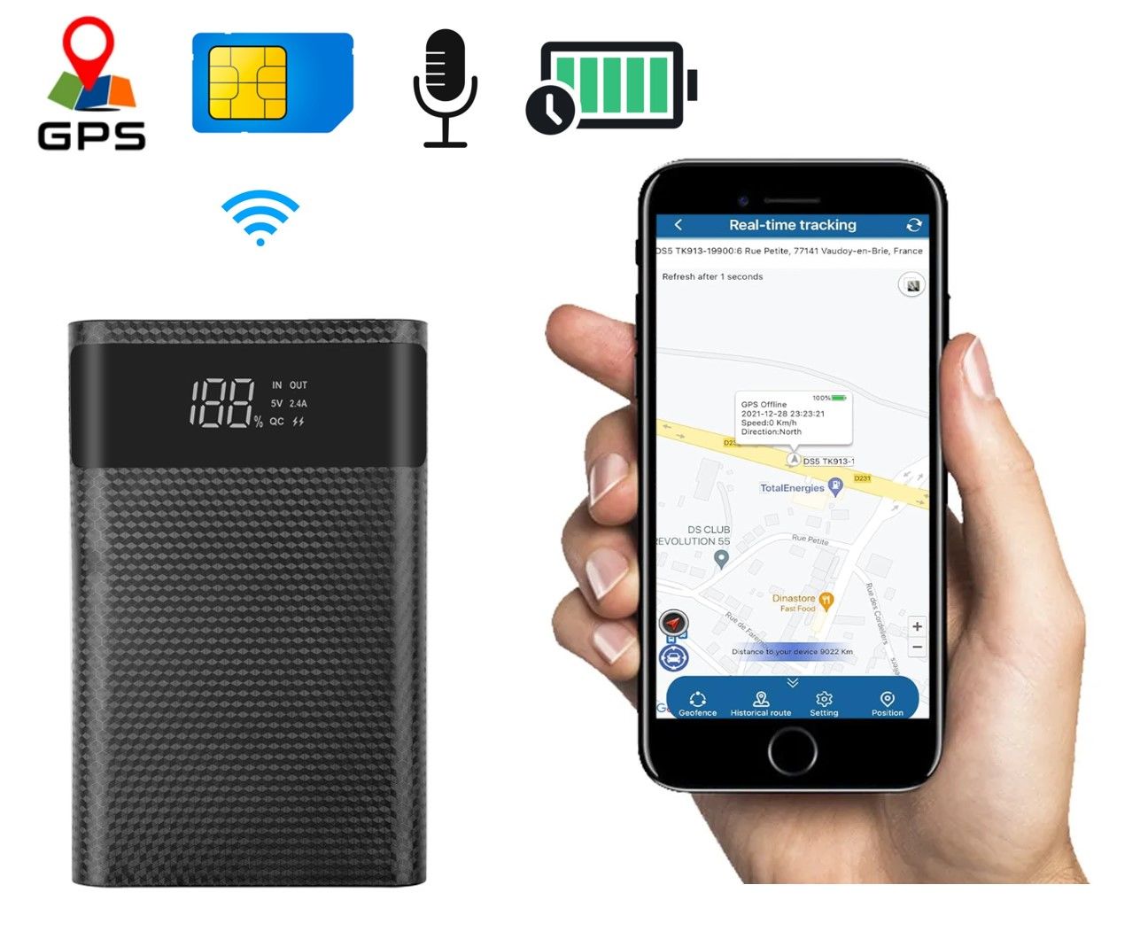 Powerbank GPS Takip Dinleme Cihazı Ücretsiz Uygulamalı 5000mAh Batarya
