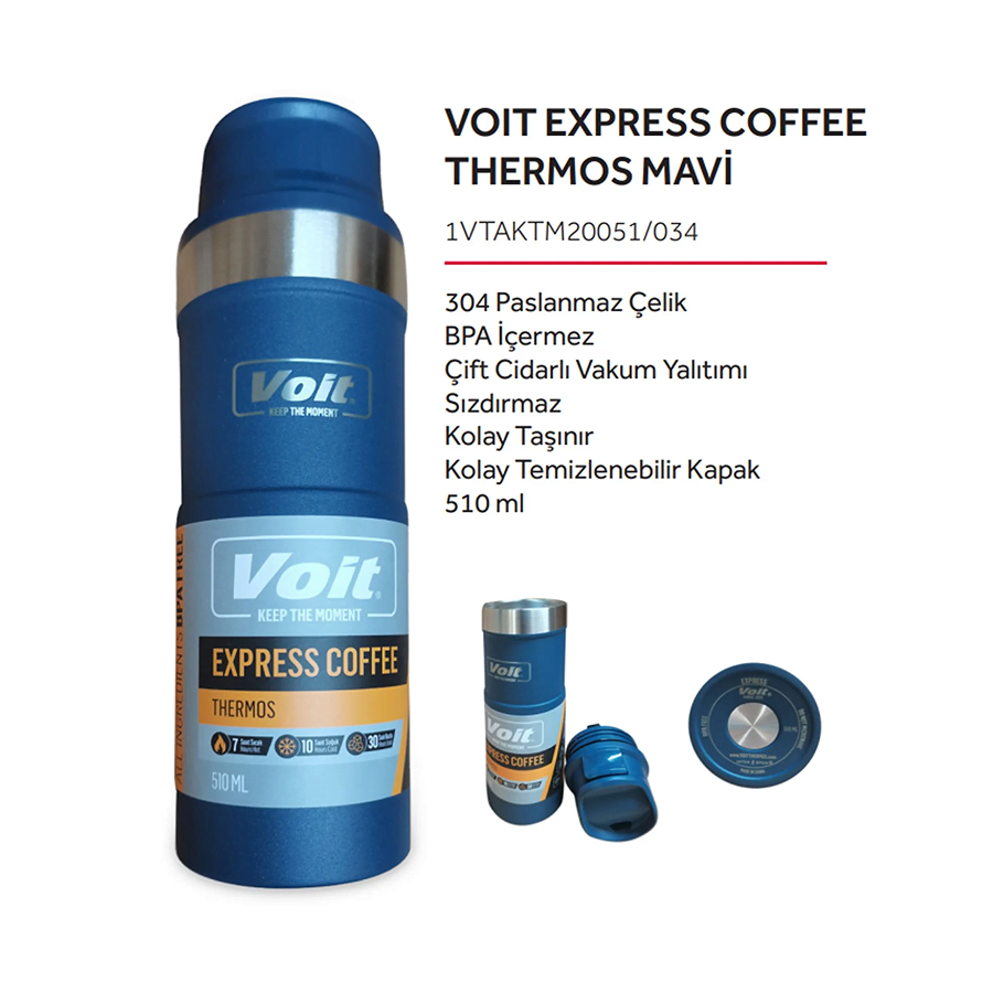 Voit Express Coffee Termos 510 ml - Mavi
