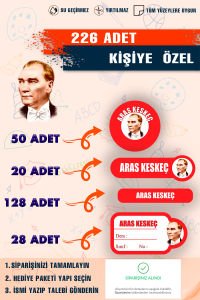 Atatürk - Kişiselleştirilmiş Öğrenci Etiketleri - Kreş, Anaokulu ve İlkokul İçin Okul Etiketi