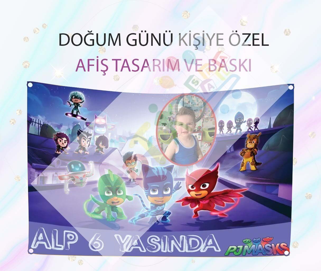 Pijamaskeliler Doğum Günü Afişi