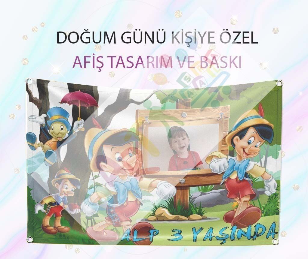 Pinokyo Doğum Günü Afişi