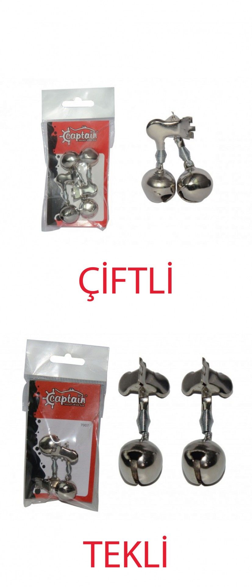 Captain Olta Zili Metal Kıskaçlı Pakette 2 Adet 18mm