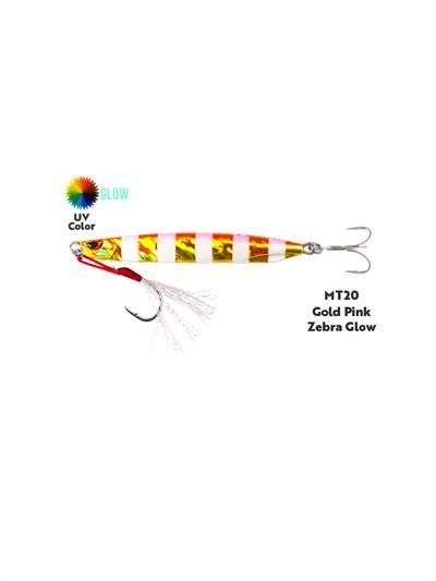 Fujin Metal Cast 30gr Shore Jig Metal Yem MT20 Gold Pink Zebra Glow