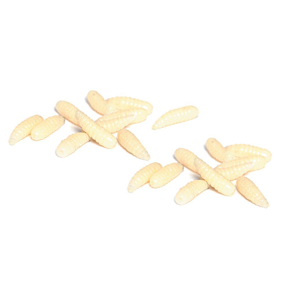 Maggot Silikon Kurtçuk 1.2 cm Alabalık Yemi 30 Adet 033 Fosforlu