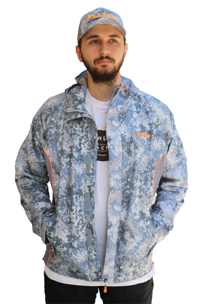 Fujin Raincoat Yağmurluk Grey Camo