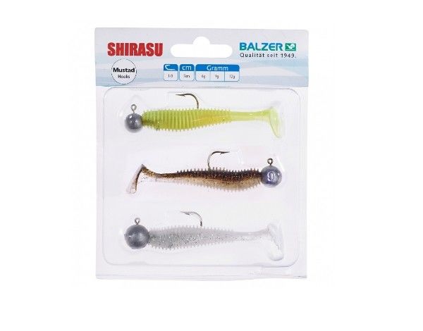 Balzer 16123 Shirasu Akiri Worm 7.5cm Silikon Yem 3'lü SET 1/0 İğne 6-9-12gr