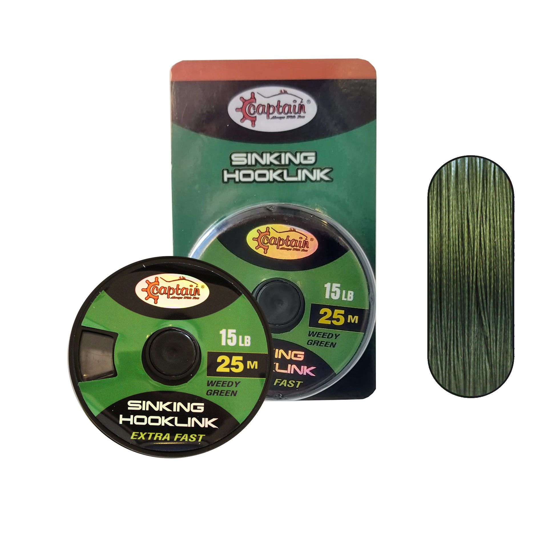 Hook Link Sinking Carp PE Braid 8 Örgü Assist İpi 25mt Yeşil