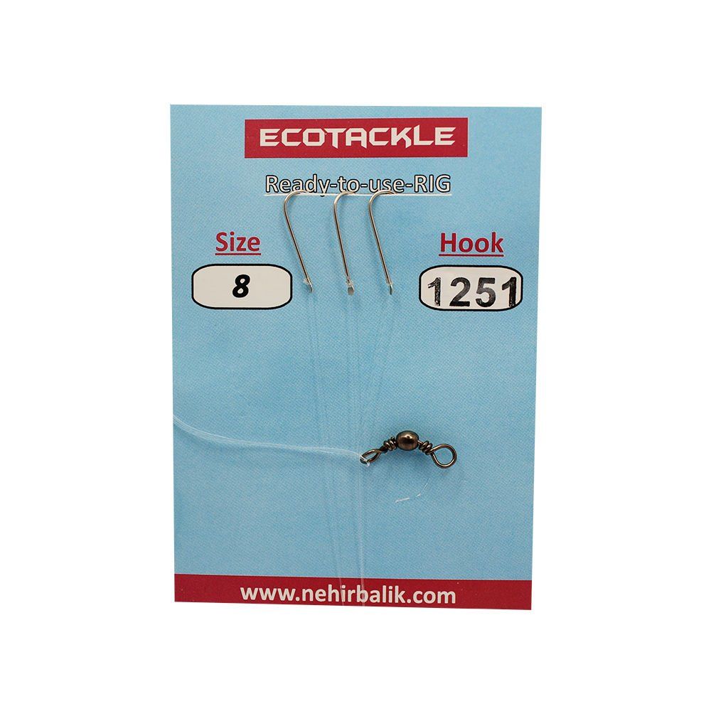 Ecotackle Fırdöndülü Yemli Takım 1251 3 İğne 100P