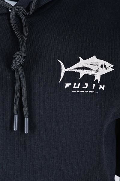 Fujin Tuna Hoodie Black Sweatshirt Kadın